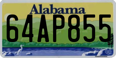 AL license plate 64AP855