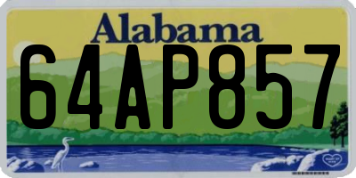 AL license plate 64AP857