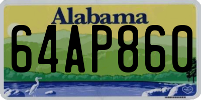 AL license plate 64AP860