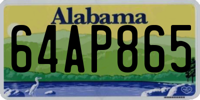 AL license plate 64AP865