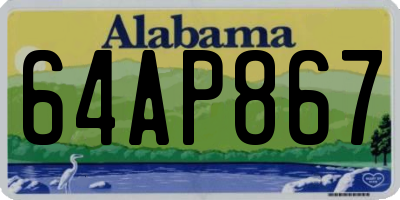 AL license plate 64AP867