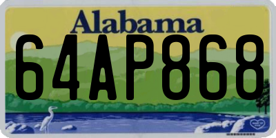 AL license plate 64AP868