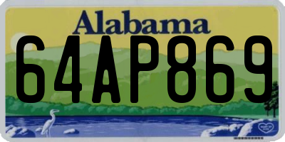 AL license plate 64AP869