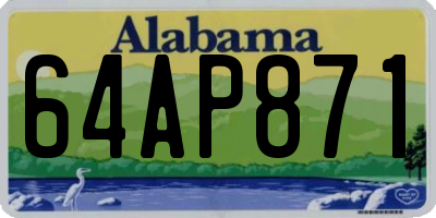 AL license plate 64AP871