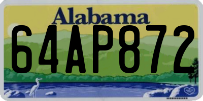 AL license plate 64AP872