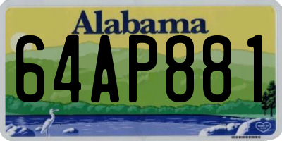 AL license plate 64AP881