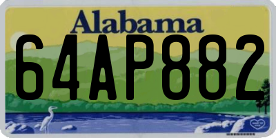 AL license plate 64AP882