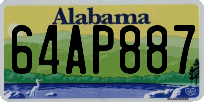 AL license plate 64AP887