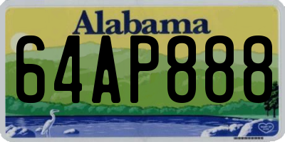 AL license plate 64AP888