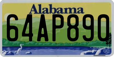 AL license plate 64AP890