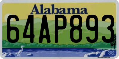AL license plate 64AP893