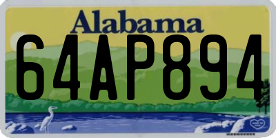 AL license plate 64AP894
