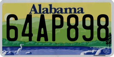 AL license plate 64AP898