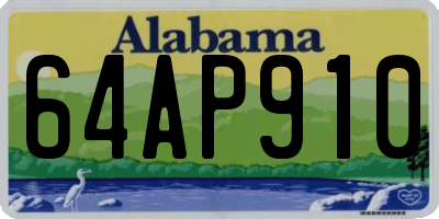 AL license plate 64AP910