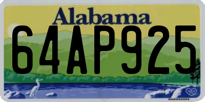 AL license plate 64AP925