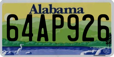 AL license plate 64AP926