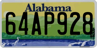 AL license plate 64AP928