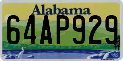 AL license plate 64AP929