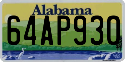 AL license plate 64AP930