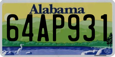AL license plate 64AP931