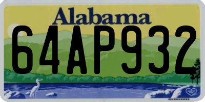 AL license plate 64AP932