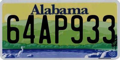 AL license plate 64AP933