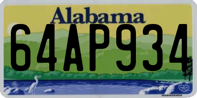 AL license plate 64AP934