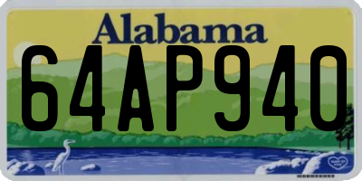 AL license plate 64AP940