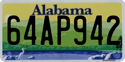 AL license plate 64AP942