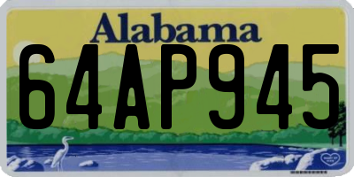 AL license plate 64AP945