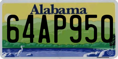 AL license plate 64AP950