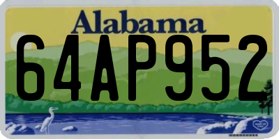 AL license plate 64AP952
