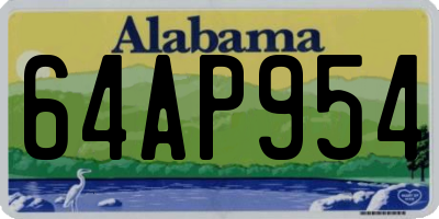 AL license plate 64AP954