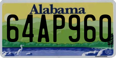 AL license plate 64AP960
