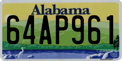 AL license plate 64AP961