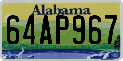 AL license plate 64AP967