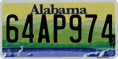 AL license plate 64AP974