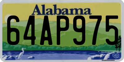 AL license plate 64AP975