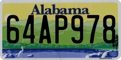 AL license plate 64AP978