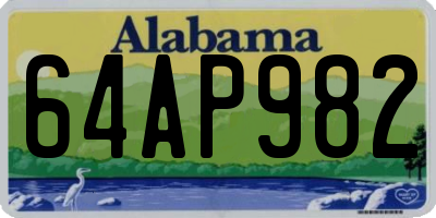 AL license plate 64AP982