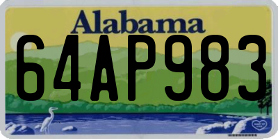 AL license plate 64AP983