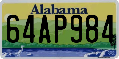 AL license plate 64AP984
