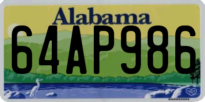AL license plate 64AP986