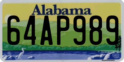 AL license plate 64AP989