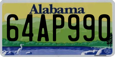 AL license plate 64AP990