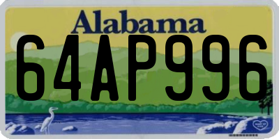 AL license plate 64AP996