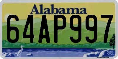 AL license plate 64AP997