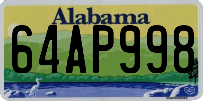 AL license plate 64AP998