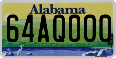 AL license plate 64AQ000