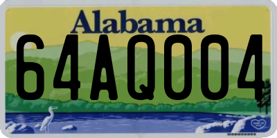 AL license plate 64AQ004